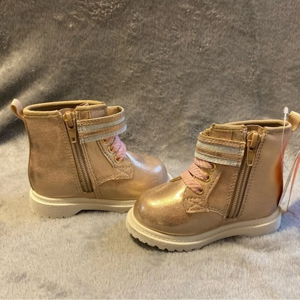 Wonder Nation Shoes Girls‎ Size 4 Stars Velcro New With Tags Side Zip